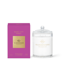 Music City Magic - Peony rose and leather soy candle