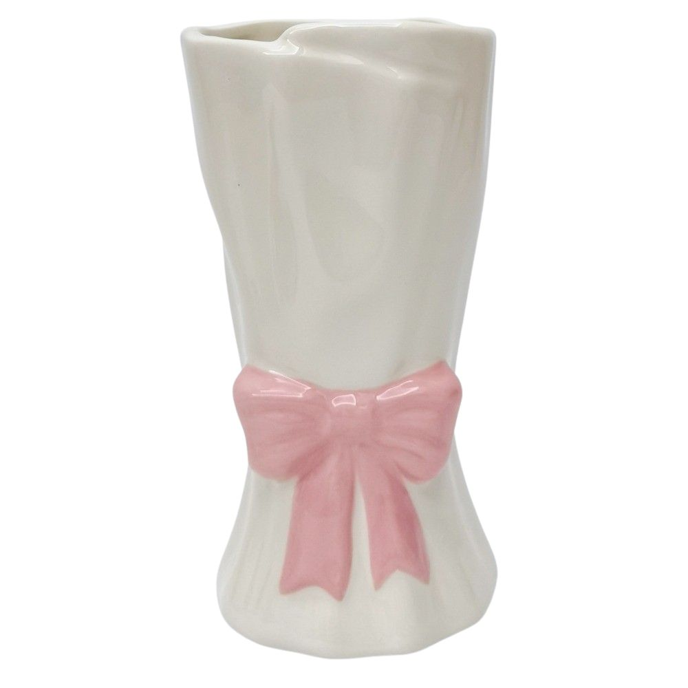 Bow Vase Pink 21cm