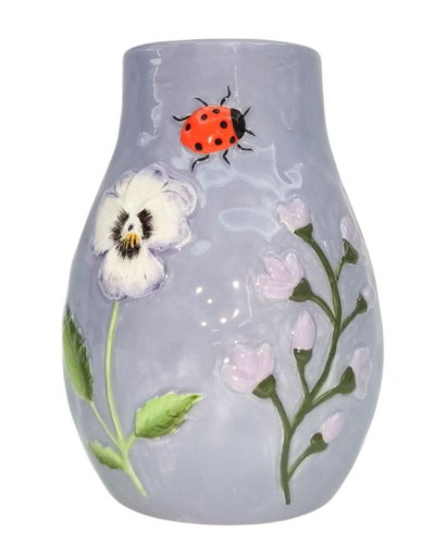 Ella Vase Mauve 18cm - material : ceramic